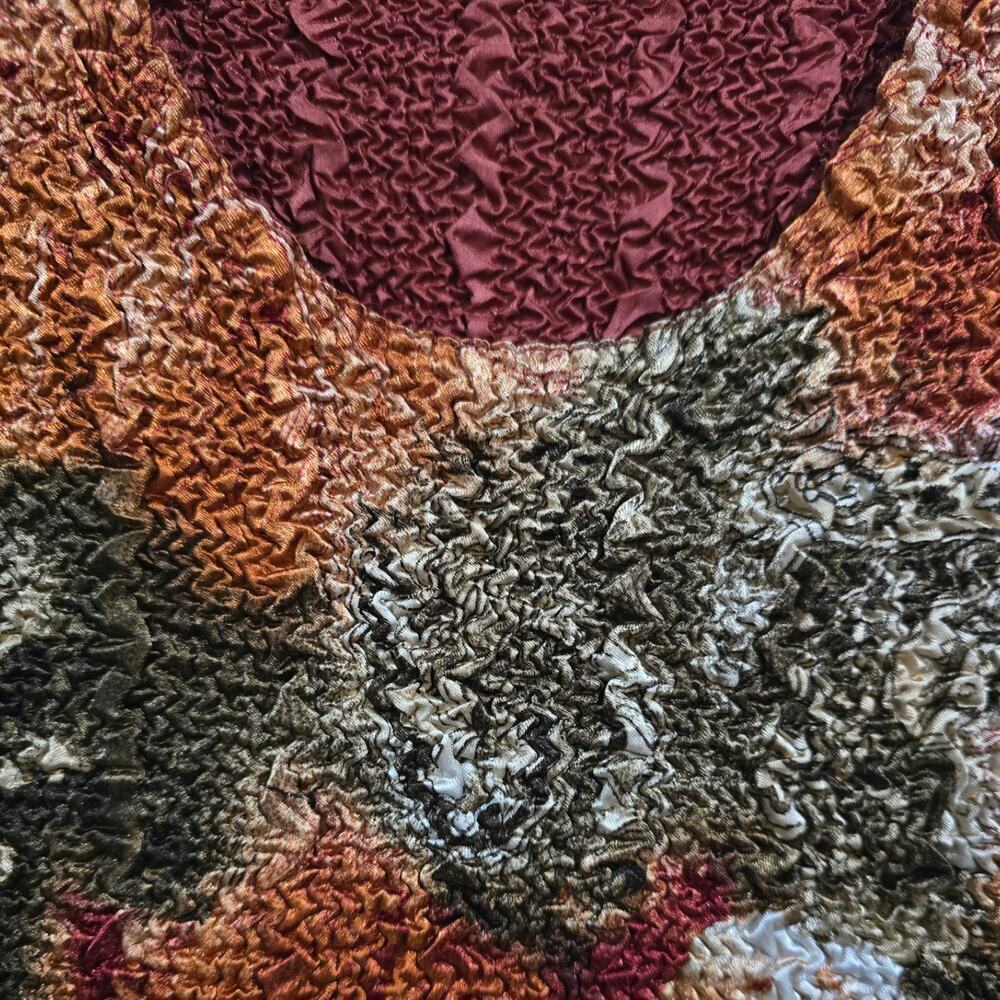 Vintage Women’s Reversible Textured Floral Sleeveless Top – One Size - Picture 3 of 6